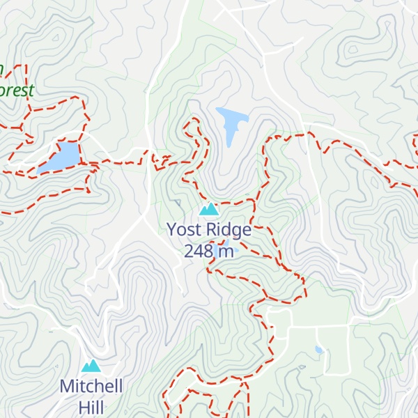 Map of Yost Ridge