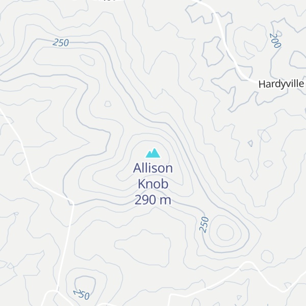 Map of Allison Knob