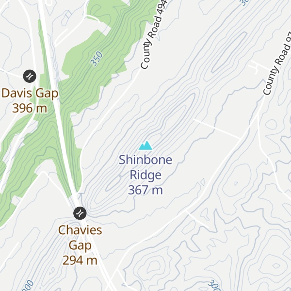 Map of Shinbone Ridge