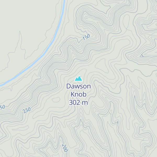Map of Dawson Knob