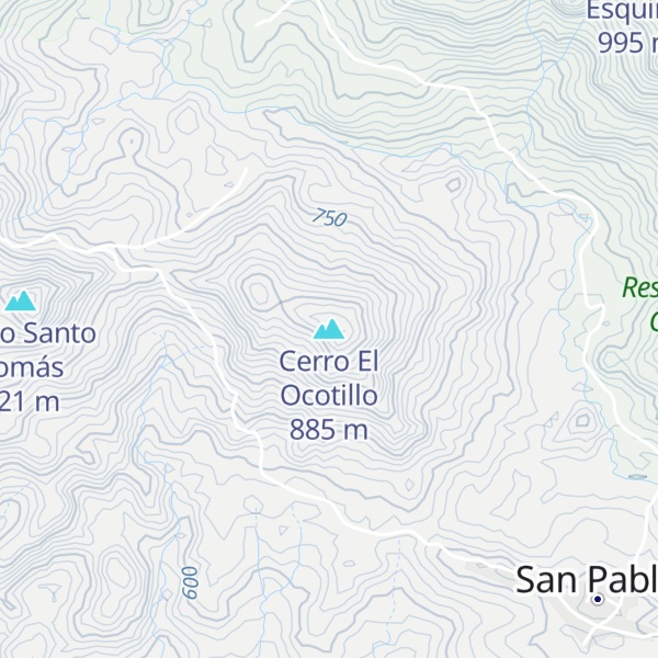 Map of Cerro El Ocotillo