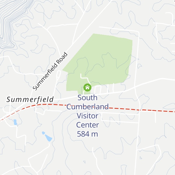 Map of South Cumberland Visitor Center