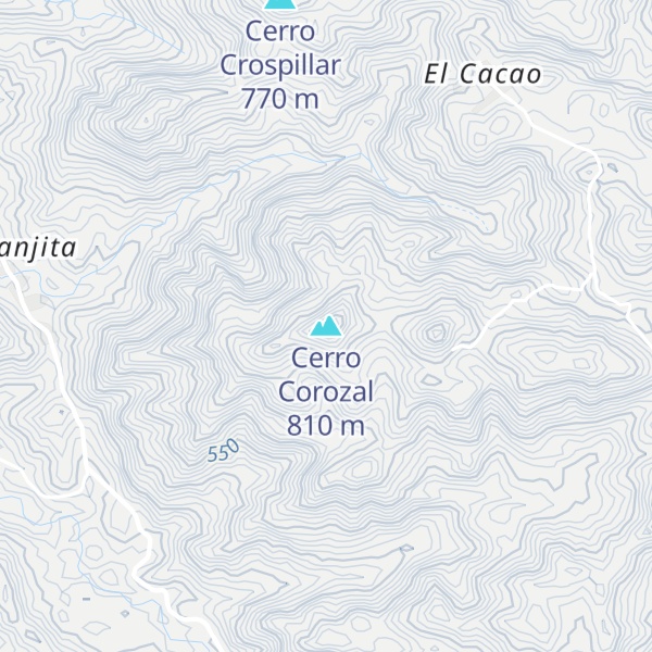 Map of Cerro Corozal