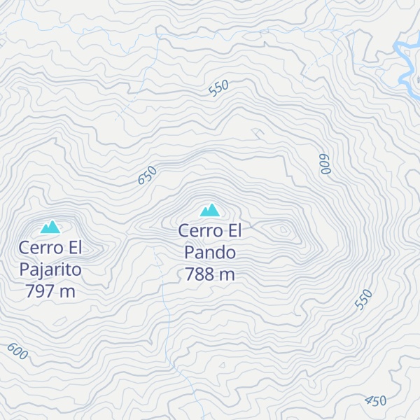 Map of Cerro El Pando
