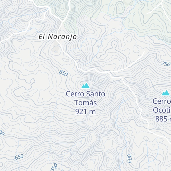 Map of Cerro Santo Tomás