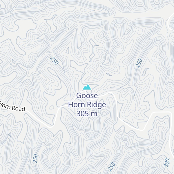 Map of Goose Horn Ridge