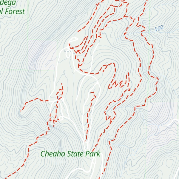 Map of Cheaha Mountain