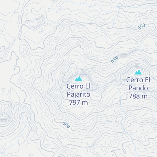 Map of Cerro El Pajarito