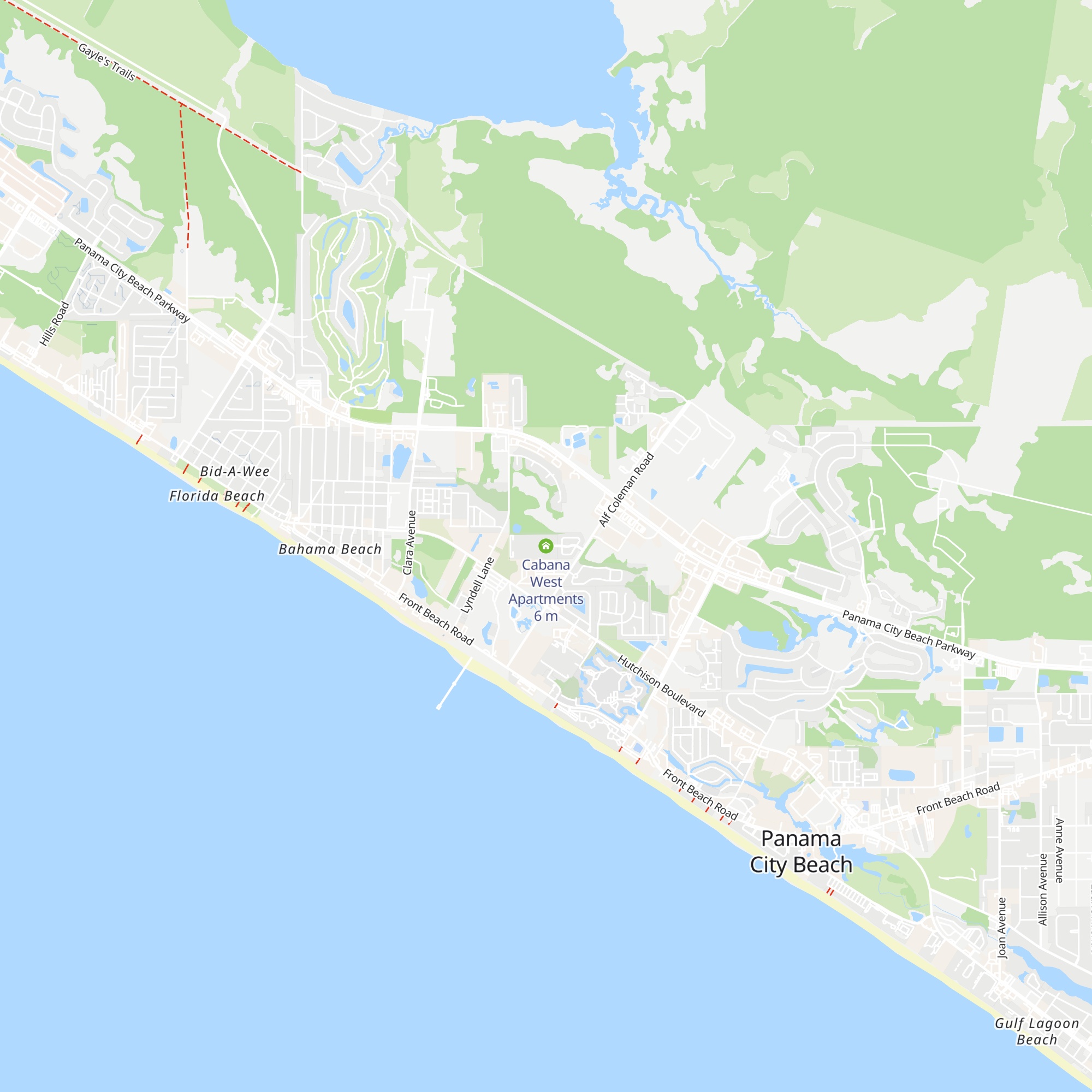 Cabana West Apartments map