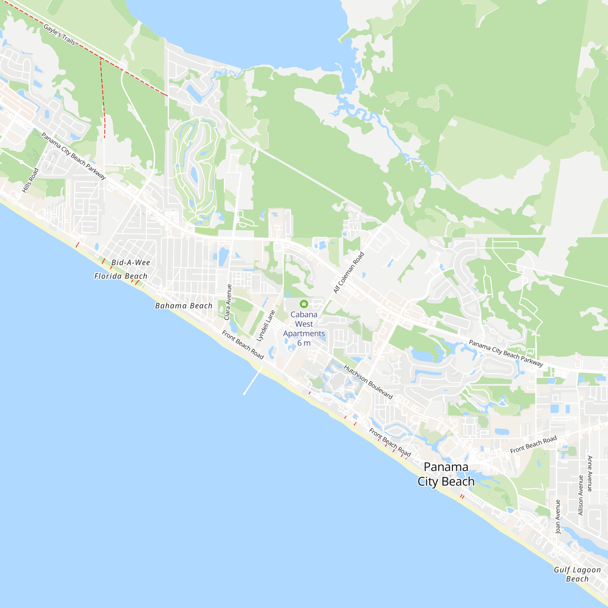 Cabana West Apartments map