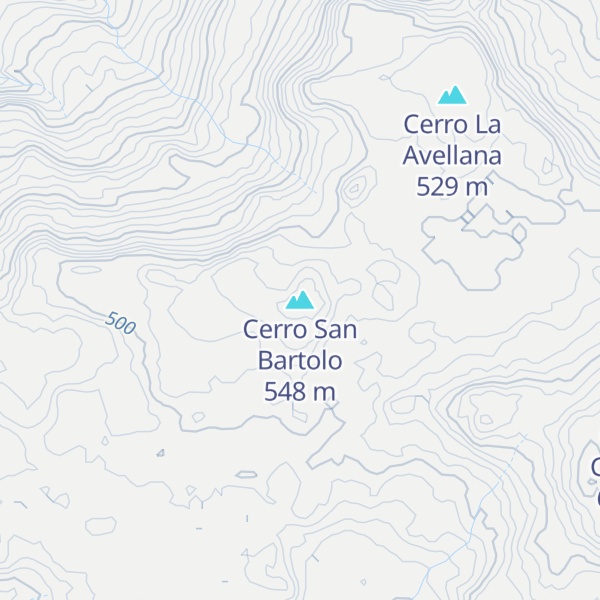 Map of Cerro San Bartolo
