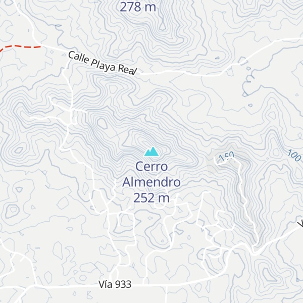 Map of Cerro Almendro