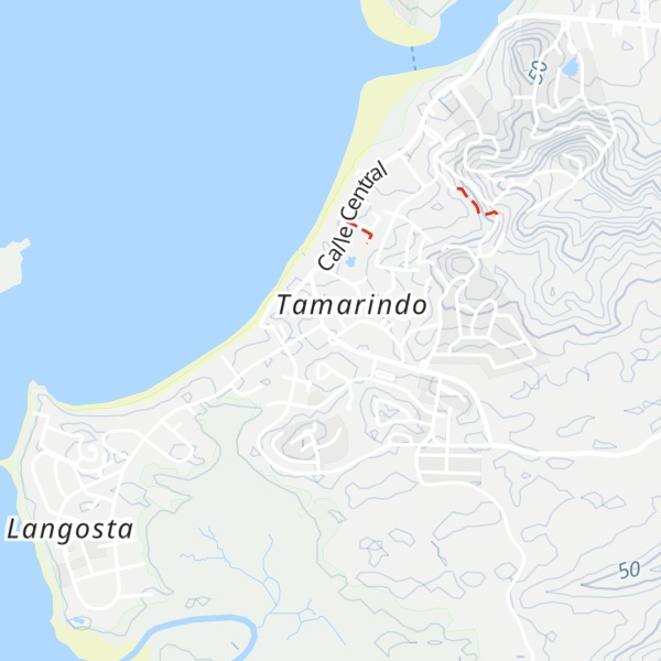 Map of Refugio Tamarindo