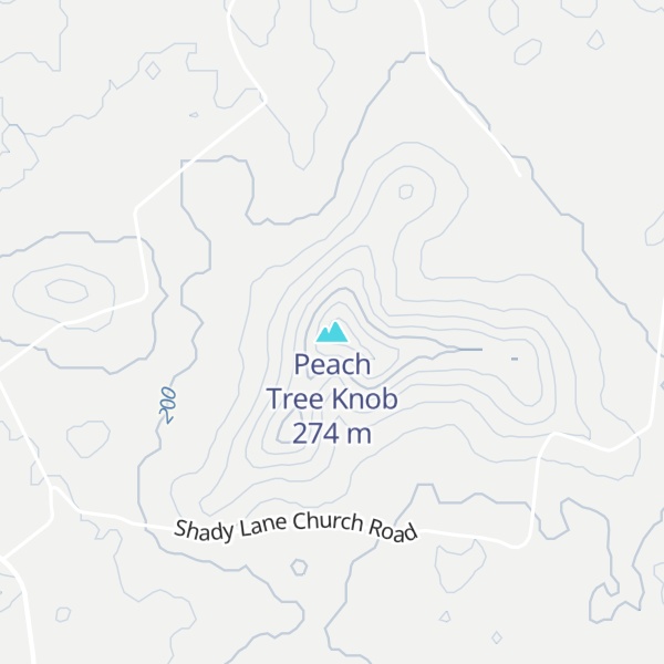 Map of Peach Tree Knob