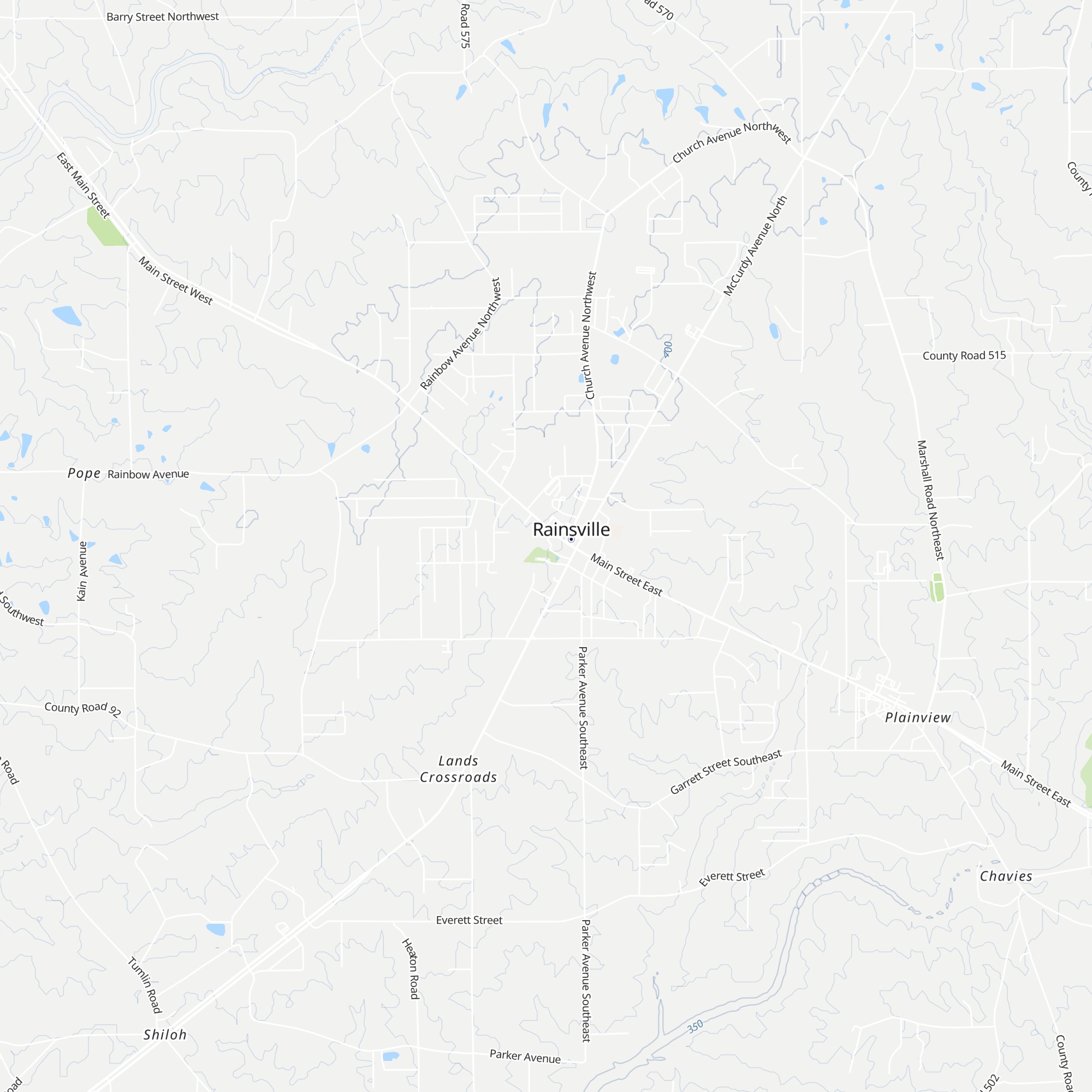 Rainsville Chamber of Commerce map