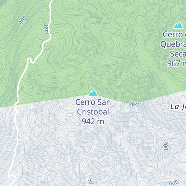 Map of Cerro San Cristobal