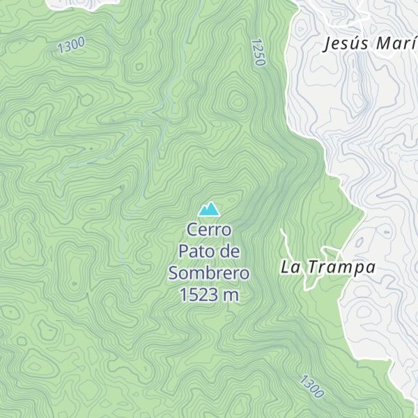 Map of Cerro Pato de Sombrero