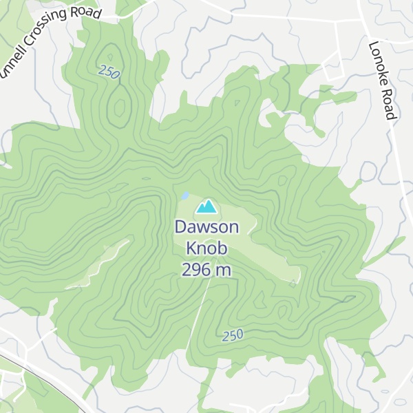Map of Dawson Knob