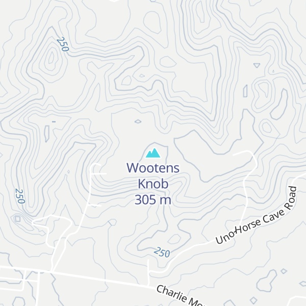 Map of Wootens Knob