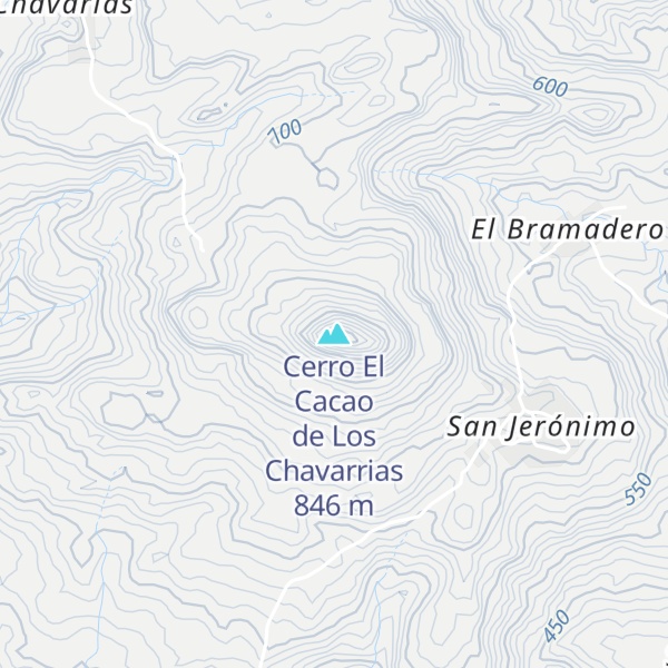 Map of Cerro El Cacao de Los Chavarrias