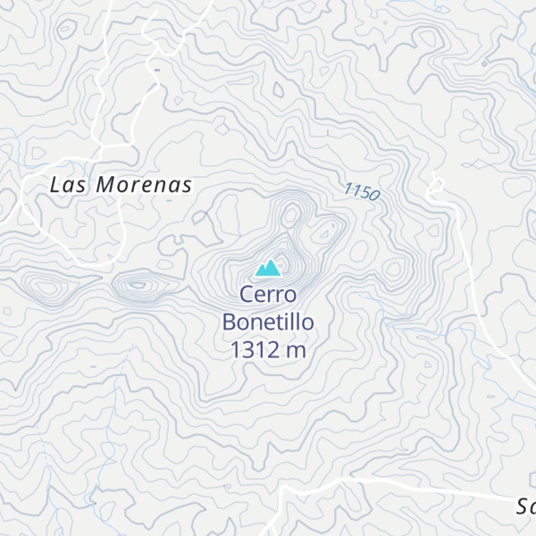 Map of Cerro Bonetillo