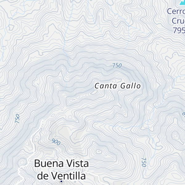 Map of Cerro Canta Gallo