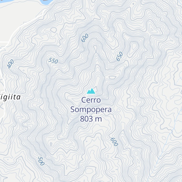 Map of Cerro Sompopera