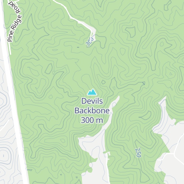 Map of Devils Backbone