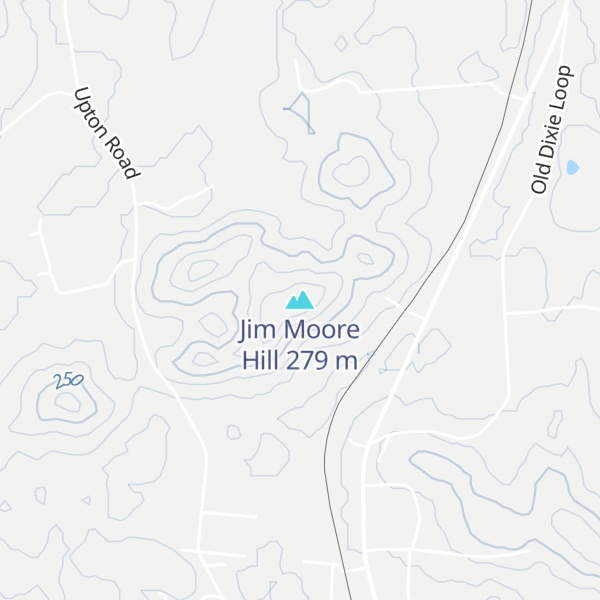 Map of Jim Moore Hill