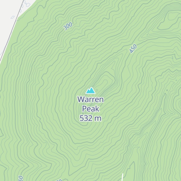 Map of Warren Peak