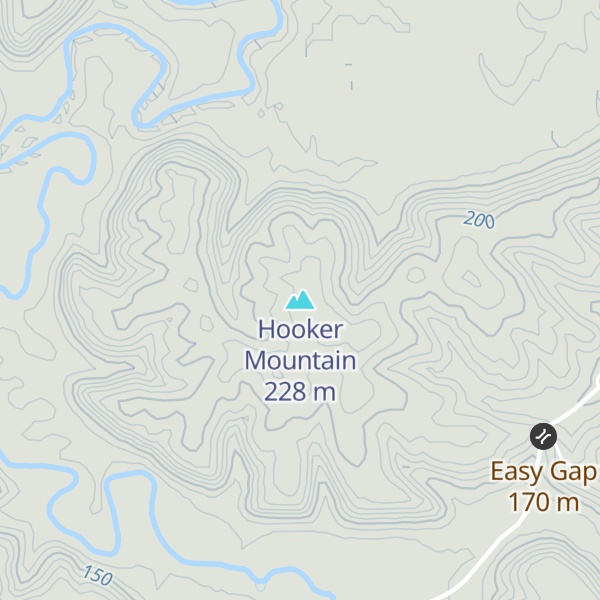Map of Hooker Mountain