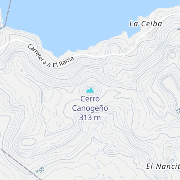 Map of Cerro Canogeño