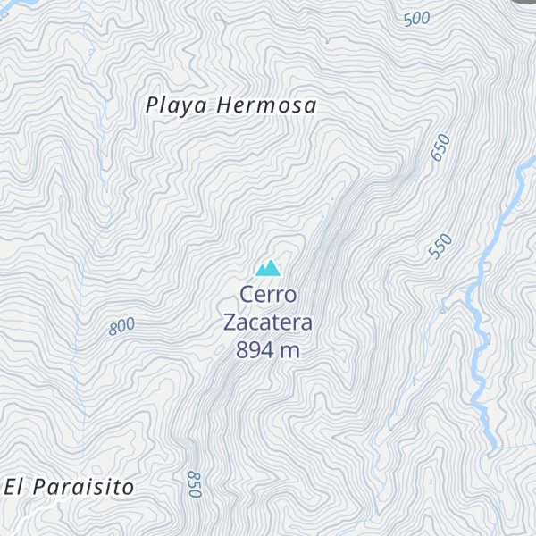 Map of Cerro Zacatera