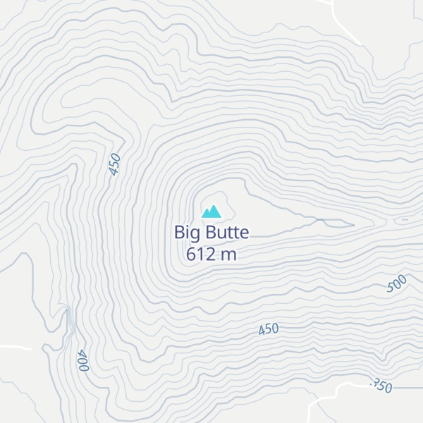 Map of Big Butte