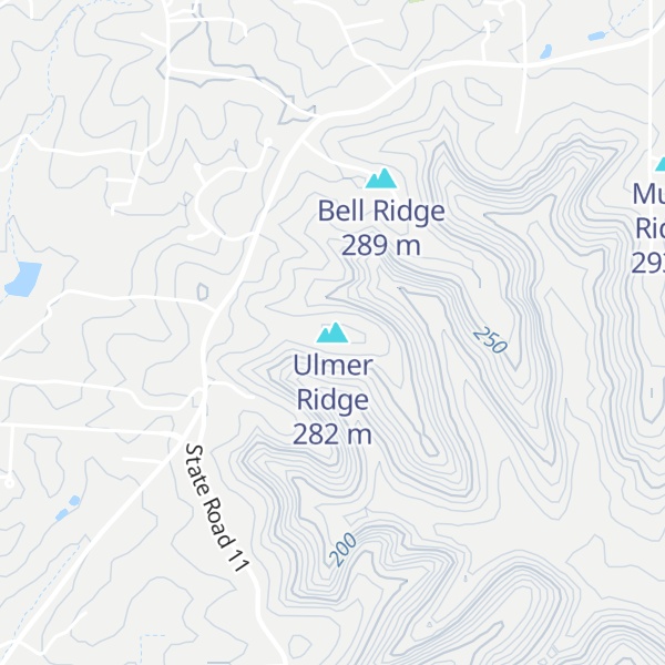 Map of Ulmer Ridge