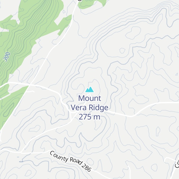 Map of Mount Vera Ridge
