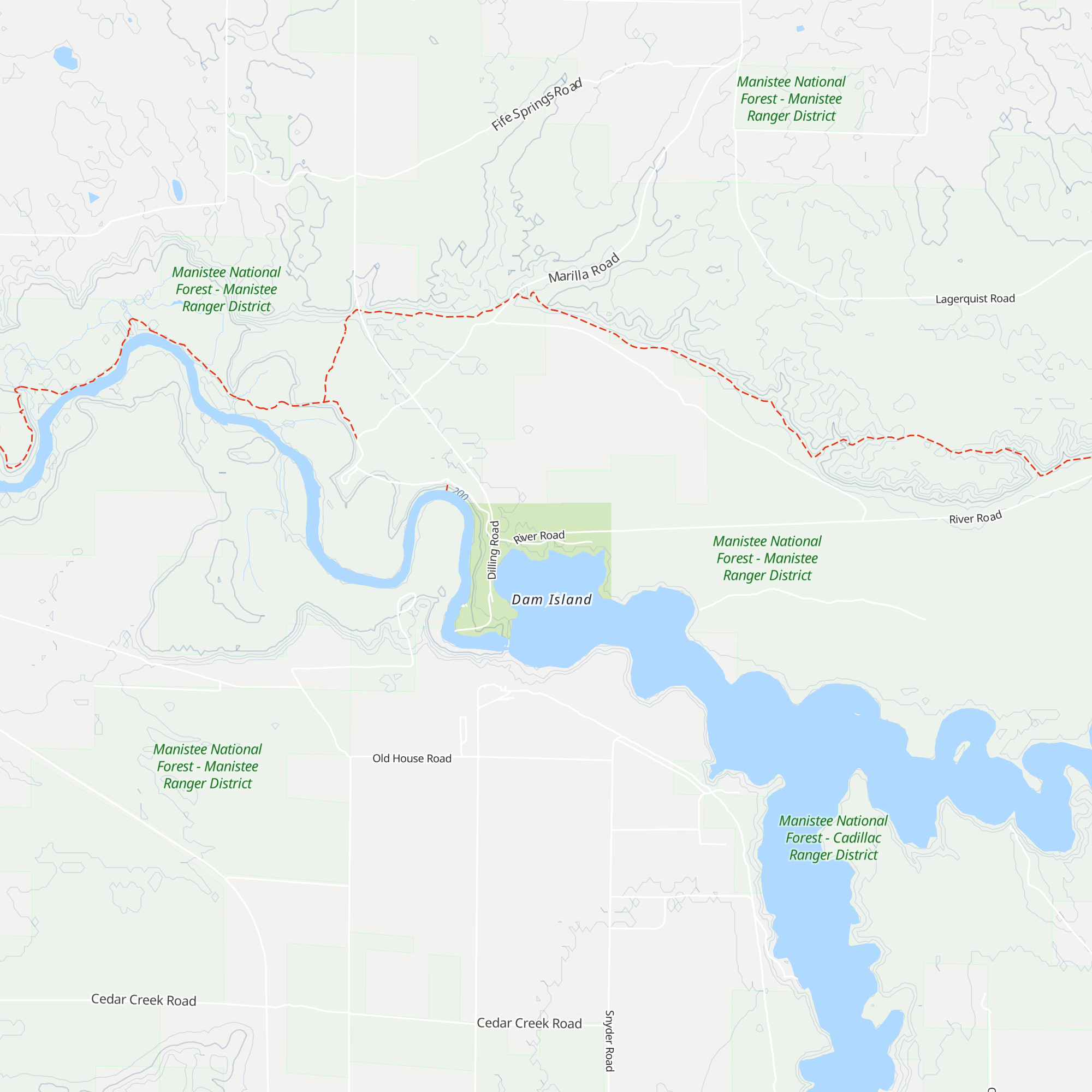 Tippy Dam - Rustic Cabin map