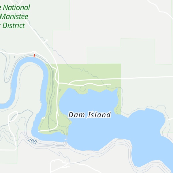 Map of Tippy Dam - Rustic Cabin