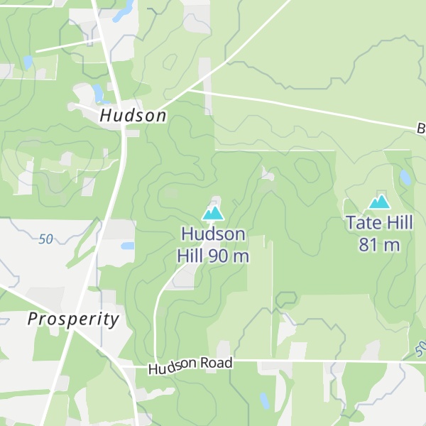 Map of Hudson Hill