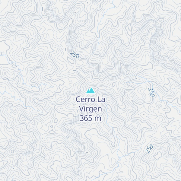 Map of Cerro La Virgen