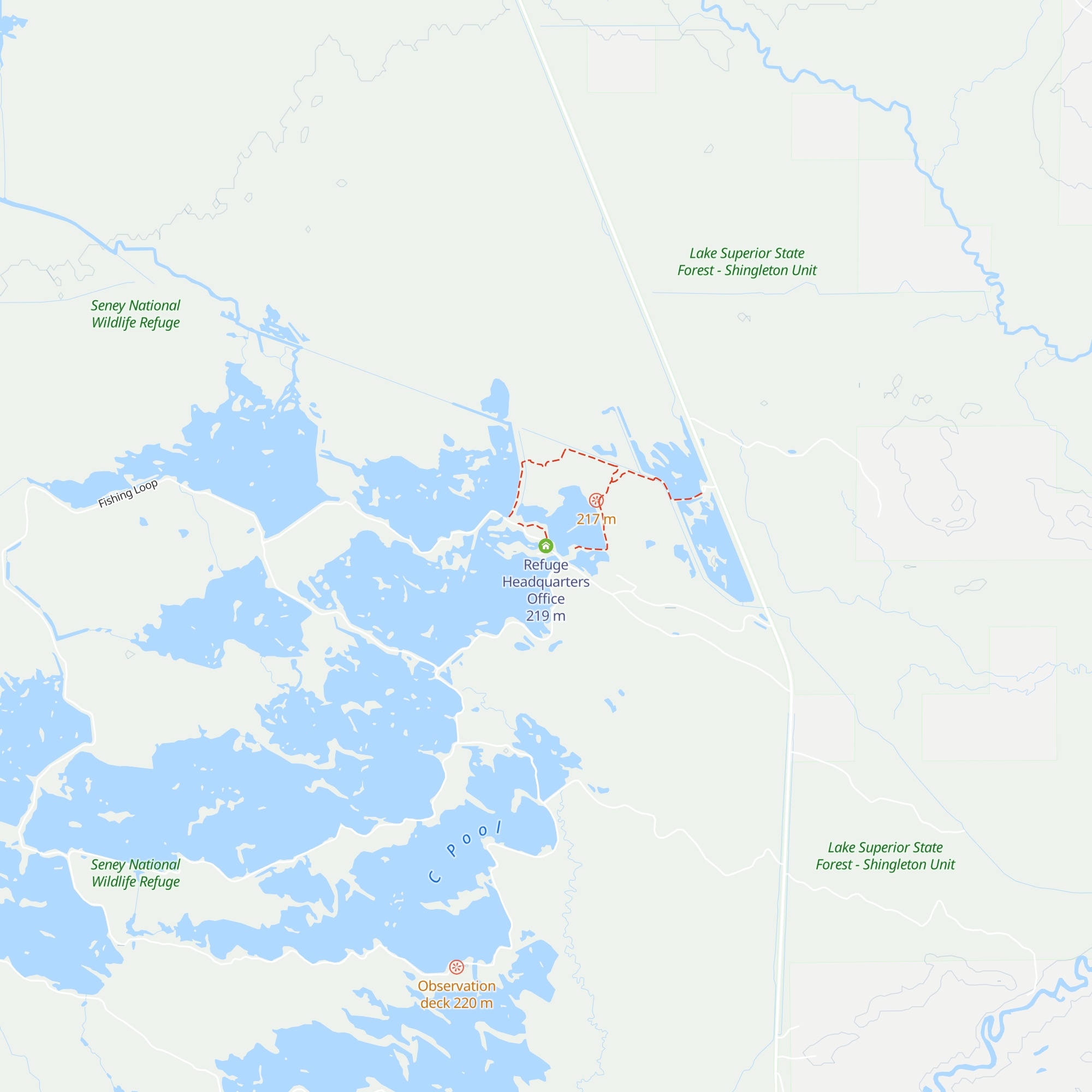 Refuge Headquarters Office map