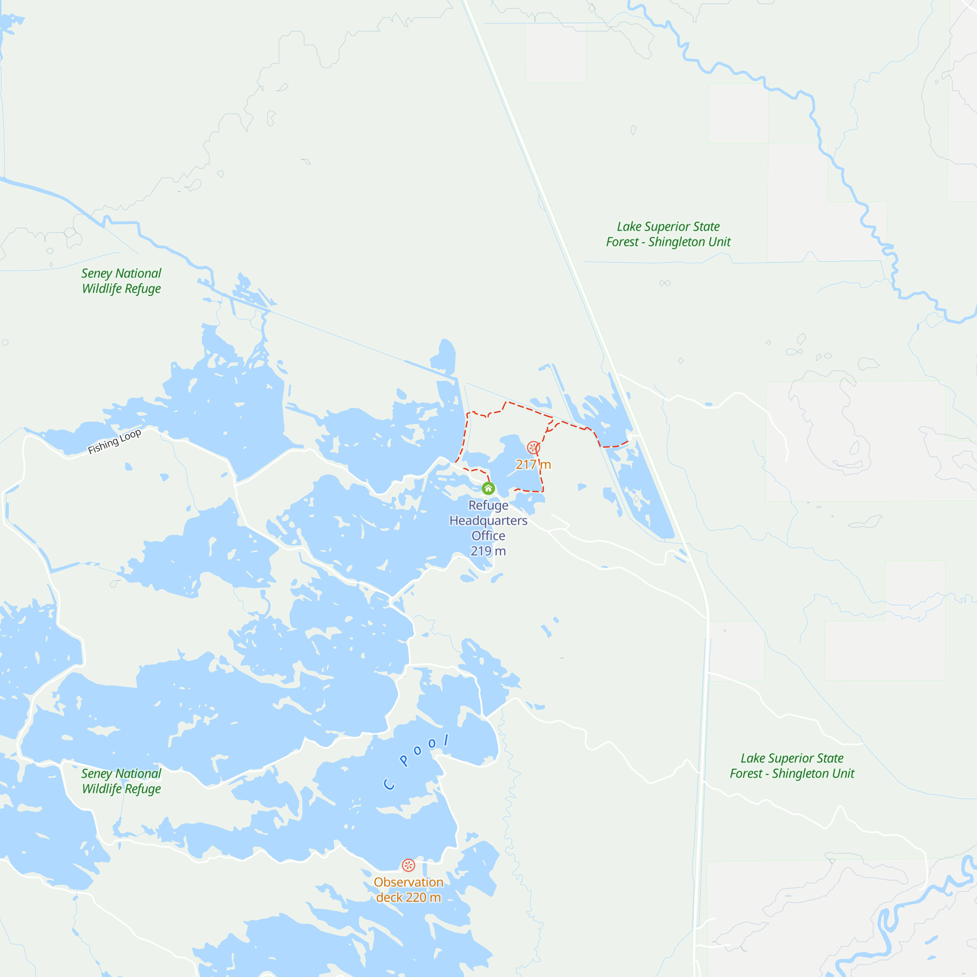 Refuge Headquarters Office map