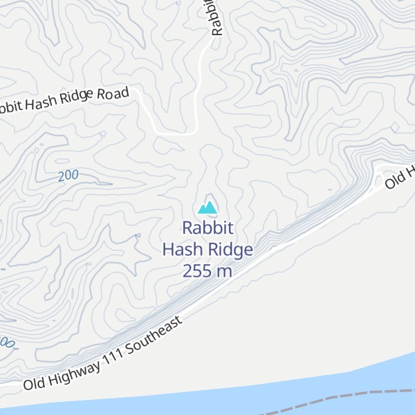 Map of Rabbit Hash Ridge