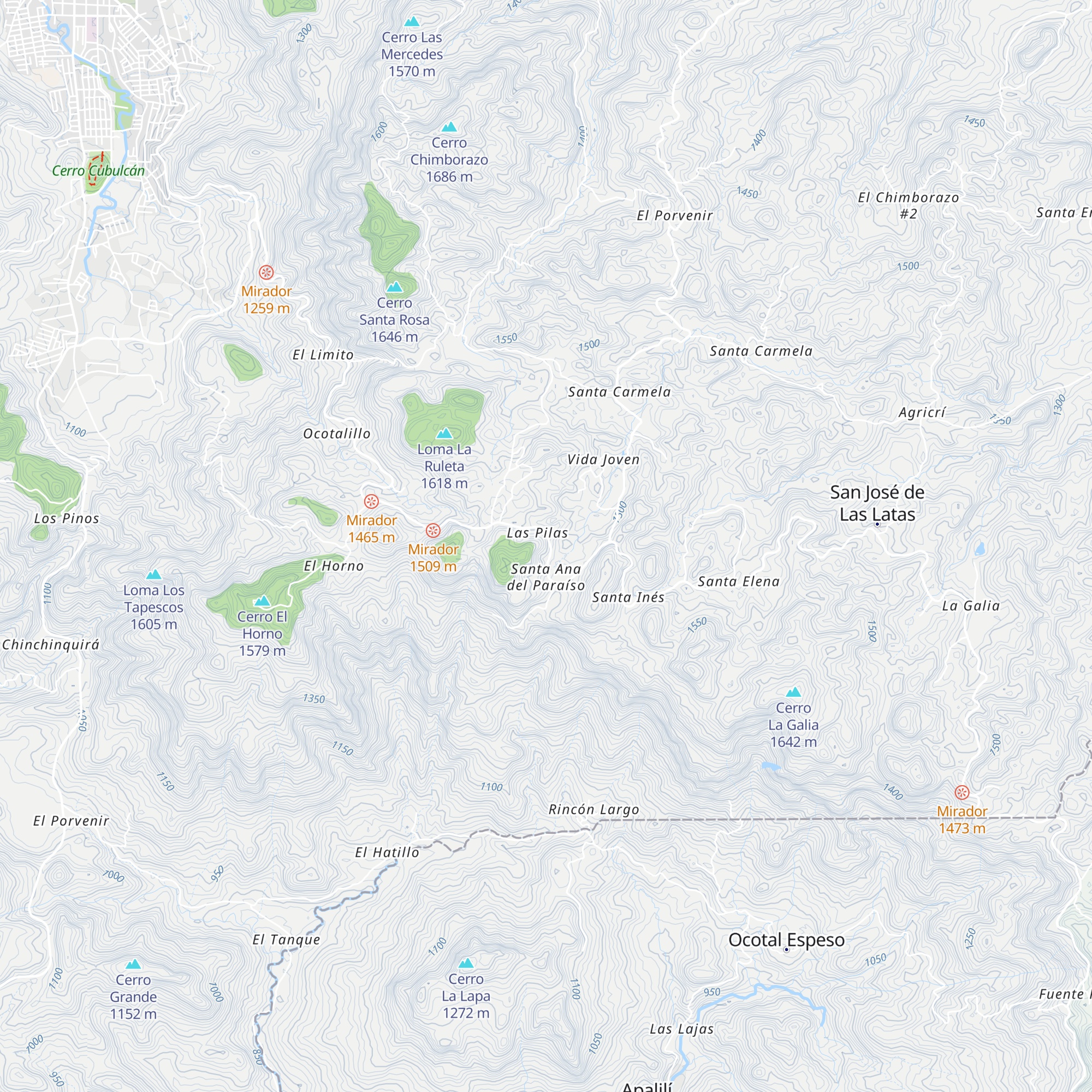 Cabañas y Restaurante Los Alpes map