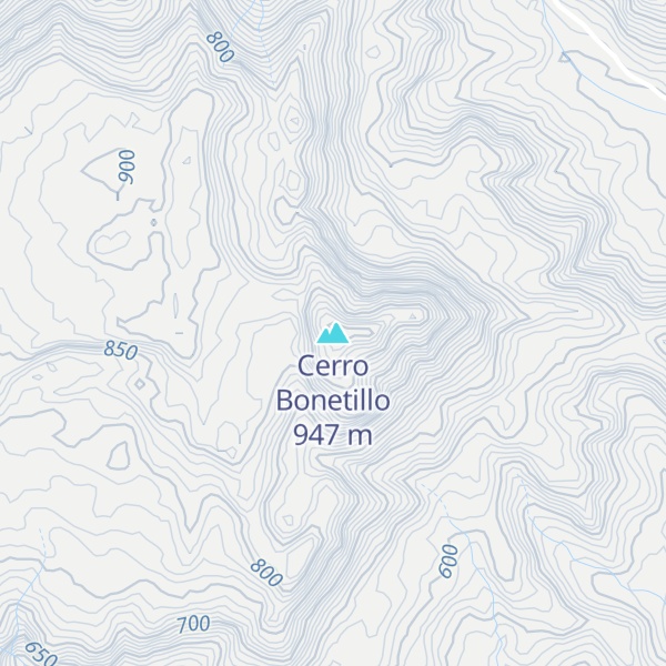 Map of Cerro Bonetillo