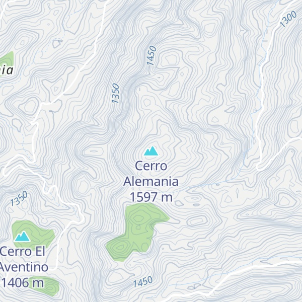 Map of Cerro Alemania