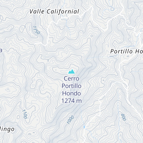 Map of Cerro Portillo Hondo
