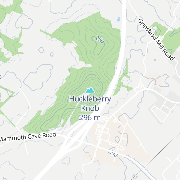 Map of Huckleberry Knob