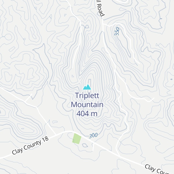 Map of Triplett Mountain