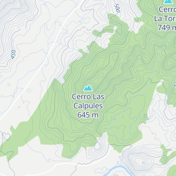 Map of Cerro Las Calpules